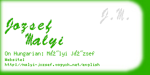 jozsef malyi business card